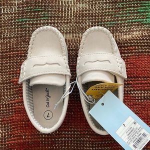 Cat & Jack Cream Nubuck Topsider Boat Shoes